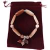 Generic Bracciale energetico di opale rosa elastico 19 cm con ciondolo braccialetto chakra gemme pietre regalo donna