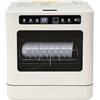 DOPBENT Lavastoviglie da tavolo, 4 programmi, acqua calda 72 °C con funzione di asciugatura, 800 W Lavastoviglie Elettrica, Touch Funzionamento