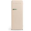 CREATE / RETRO FRIDGE 150 SAGE/Frigorifero sabbia con maniglia verde salvia e congelatore 281L / 102W, 150cm, 3 ripiani, regolatore di temperatura, portabottiglie, 60x60x150cm