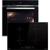 KKT KOLBE Cucina: 60cm Forno da incasso EB8017ED + 77cm Piano Cottura Induzione IH87704RL | Catalisi | Funzione pizza | Griglia | Circolazione dell'aria | Aria calda | Timer automatico | SET8017IH877RL