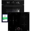 KKT KOLBE Set cottura autosufficiente | 60 cm forno da incasso BO8005FB | piano cottura a induzione IH85901FZ | Flexzone | Grill | Timer automatico | Vetro di protezione dal calore | Sicurezza bambini