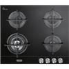 De'Longhi NSL460NCM - Piano cottura 4 fuochi gas, 60 cm, colore nero