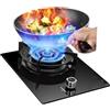 Generico Piano Cottura A Gas 1 Bruciatore, Bruciatore Wok Con Anello Di Fuoco Da 5,2 KW, Vetro Temperato Nero Con Protezione Antispegnimento(NG)