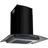 Rantry Cappa Aspirante a Muro Acciaio Inox 756 m³/h 60 cm Nera Decorazione da Mobili