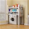 JDPYURV Scaffale Lavatrice 3/4 Piani Robust, Ripiano Sopra Lavatrice Altezza Regolabile, Montaggio Semplice(White,103cm/40.5in)
