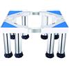 YiHYSj Base per Lavatrice e Asciugatrice Antivibrazione Regolabile in Acciaio inox Supporti Vassoio per frigorifero Telescopiche Lunghezza 48-66cm 8/12 piedi Supporto - 400 kg (19-22cm)