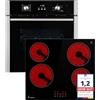 KKT KOLBE Set cottura autosufficiente | 60 cm forno da incasso BO8805SS | piano cottura 59 cm CH5900RL | grill | aria calda | timer automatico | vetro di protezione dal calore | sicurezza per bambini