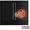 Klarstein Chef-Fusion - Piano Cottura a Induzione con Cappa Integrata, 60cm, 600 m³/ora, 6400 W,Zona Flex, Efficienza Energetica A, Controllo Touch, Salvaspazio, Nero, Piano a Induzione