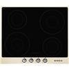 SMEG SI964PM, Piano cottura a induzione VICTORIA, Cream frame + black glass (chrome knobs)