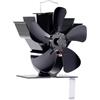 YINZHD Mini ventilatore for stufa, ventilatore for camino alimentato a calore, bruciatore a legna, ventilatore ecologico, silenzioso, ventilatore for camino a 5 pale, distribuzione del calore caldo in