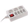 Zenitech - Blocco multipresa 4 x 6 A + 3 x 16 A, colore: Bianco