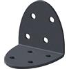 Alberts 333966 Connettore angolare, Ovado, plastificato grigio grafite, 50 x 50 x 40 mm, set da 12