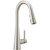 Moen 7864SRS Sleek One-Handle High Arc Pulldown Kitchen Faucet Featuring Power Clean, Spot Resist Stainless