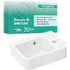 hansgrohe Xanuia Q 60129450 - Lavabo a mano, piccolo 360 x 250 x 105 mm, con foro per rubinetto e troppopieno, colore: Bianco
