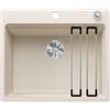 BLANCO ETAGON 6-F | Lavello in granito in silgranito bianco morbido | Tipo di montaggio: a filo | per armadi di base larghi 60 cm | concetto di sistema ben progettato con guide ETAGON versatili