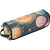 KLL Borsa da viaggio per strumenti per capelli e tappetino resistente al calore, impermeabile, organizer da viaggio per strumenti caldi, ferro arricciacapelli, volumizzatore per capelli, illustrazione