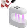 Generic Lampada UV per unghie, portatile, a LED, con 4 timer, per manicure con un solo, per donne, ragazze, principianti, casa, salone, viaggi, pratica, servizio fotografico, lezioni di bellezza