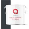 Q-COVER VERNICE COPRENTE PER LEGNO 5L LUCIDO Grigio antracite RAL 7016 SMALTO RAL PER LEGNO PROTETTIVO INTERNI/ESTERNI ca. 80-150 ml/m²