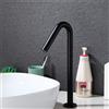 XJTNLB Rubinetto con Sensore Bagno Rubinetti Bagno Caldo Freddo Rubinetto Infrarossi Lavabo Rubinetto Automatico a Batteria Miscelatore Bagno,Nero,Alto