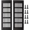 Generic 2 Pezzi da 300 x 80 mm Griglia di Ventilazione Quadrata Nera in Alluminio per Armadio, Guardaroba, Scarpiera, Lavello