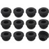 QUARKZMAN 12 Pezzi Passacavo Gomma, Diametro Montaggio 9mm, ID 6,2mm Tappo per Foro Firewall Scatto Gommini Passacavo Anti-Graffio per Cavi Elettrici Cablaggio Scatola Elettrica, Nero