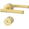 Amerdeco Maniglia per Porta Oro in Alluminio - Set BB per Porte Interne, Maniglie Porte Interne Eleganti UK0055