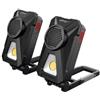 Infinity X1 Luce da lavoro ricaricabile a LED con altoparlante Bluetooth, confezione da 2