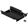 CAVO Cassetto portadocumenti in acciaio 220 mm nero chiudibile a chiave con passaggio cavi Cassetto sottopiano per scrivanie