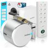 tedee GO2 Alu Serratura Smart WiFi con Impronta Digitale, Accesso Remoto e Cilindro Classe 6 Antieffrazione | Sblocco Automatico | Compatibile con Matter, Alexa, Google, Apple HomeKit, SmartThings