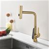 BEITH Rubinetto Lavello Cucina a Cascata, Rubinetto Cucina con Doccetta Estraibile, Display Digitale a LED, 3 modalità Miscelatore Cucina, Rotazione di 360°, 59A Tutto Rame, Anti Corrosivo, Durevole