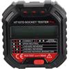 Cerlingwee Tester di Circuito, HT107D Tester Presa di Corrente con Display di Tensione Rilevatore di Tensione di polarità del Circuito Elettrico Automatico Rilevatore di Tensione di