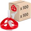 Dalsys Sistema livellante per piastrelle, 2 mm, set 200 pz, 100 linguette + 100 cappucci, aiuto posa, utensile piastrellista, cunei plastica, distanziatori, sistema posa
