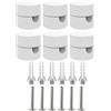 ZOHAR 6 pz Decentratore da Soffitto per Cavi Elettrici, [BIANCO, plastica ABS] Decentratore a Soffitto, Decentratore Lampadario, Gancio da Soffitto o Parete, Decentratore Cavo Elettrico, Fermacavo