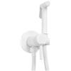 Rea - Lungo Loop Bianco Rubinetto Bidet Da Incasso Doccetta A Parete In Ottone Miscelatore Acqua Calda E Fredda Con Doccetta Per Wc Wc (Bianco) 9x7x19cm