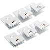 TopHomer 6Pcs Morsetti per Vetro a Forma di H con Braccio di Serraggio Rinforzato, Morsetto per Mensola in Lega di Alluminio a Parete per Specchi (7-9mm)