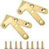 Supertool Cerniere a perno girevoli a 360 gradi per porte, 2 paia di cerniere nascoste in ottone per porte di armadietti, cerniere a perno antiche per finestre, armadietti, armadi, credenze