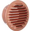 La Ventilazione GATR100R Griglia Tonda da Incasso, Alluminio ramato, ø 92 mm