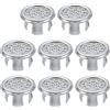 PATIKIL Anello Di Troppopieno Lavello, 8 Pezzi Copertura Troppopieno Lavello Inserto Foro Lavello Griglia Tappo Foro Per Bagno Cucina Lavello Lavandino, Argento