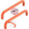 JMCXSM592 2 pezzi Tiretti Armadio lega di alluminio maniglie colorati cameretta bambini Pomello Forma doppiamente curva,Manopole Cassetto Maniglione porta Tavolino,Pomolo Mobile (Passo foro 192mm,Arancione)