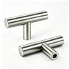 goldenwarm 10 pomelli per mobili in acciaio inox, colore argento, per cassetti, cucina, moderni, a T singolo, per armadio da cucina