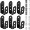 McBlast 6 PzStaffe Blocco Porta Blindata, Staffe per Barricata Portas, Staffe per Sbarramento Portas, Morsetti Barricata Porta 2x4 (Garage Rotondo U)