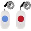 LIOTOIN Cercapersone Per Anziani Pulsante di Chiamata Wireless Allarme Sicurezza Cercapersone Pulsante di chiamata impermeabile (2 trasmettitori）Nessun ricevitore …