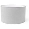 ArG Lighting Paralume Cilindro con Tessuto Cotone, Fatto a Mano, per Lampada da Tavolo, Sospensione, Piantana (Grigio, 50 cm Diametro x 30 cm Altezza)