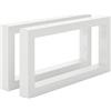 HOLZBRINK Supporti per mensole in metallo 30x15 cm HLA-A (2 pz) | Reggimensole da muro, staffe per mensole lavabo da appoggio, o soggiorno | Colore: Bianco