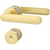 Amerdeco Maniglia per Porta Oro in Alluminio - Set BB per Porte Interne, Maniglie Porte Interne Eleganti UK0054