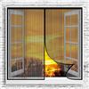 GOUER Zanzariera Finestra 80x150cm Adsorbimento Magnetico Antistrappo Zanzariera Porta Magnetica Facile Da Installare Senza Fori per Porte Premium Portafinestra, Nero