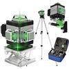 Geevorks Livella Laser, 360 4D 16 Linee Strumento di Livellamento Automatico a 3 ° Livella Laser Autolivellante 360 con Prolunga Regolabile in Altezze Supporto per Treppiede.