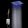 SHIOUCY 30 * 30 CM Doccia a mano Sistema doccia Set doccia Soffione a pioggia Soffione a pioggia Irroratore a soffitto Montaggio a filo Il colore varia in base alla temperatura dell'acqua