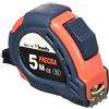 kwb Precisa Nasam Misura con metro a nastro in acciaio, 5 m, con anello a mano, incl. Attacco a nastro, con gancio magnetico, nastro di misurazione per il misuratore di lavoro in legno, metallo e cartongesso