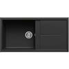 Elleci LGU48040 Lavello da incasso GRANITEK UNICO 480, Colore : Nero